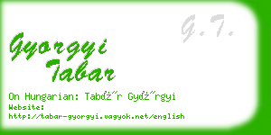 gyorgyi tabar business card